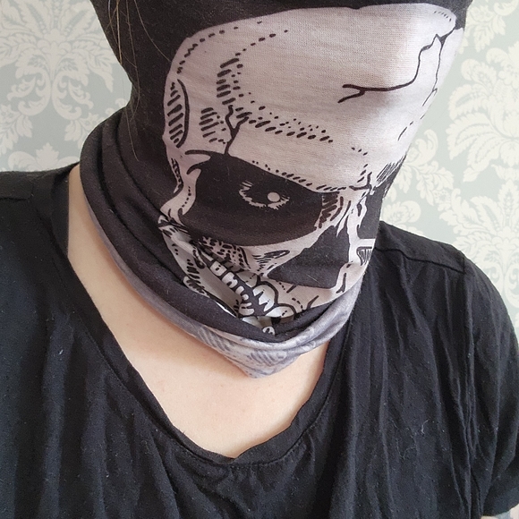 💀 Skull neck cover o/s unisex - Picture 3 of 3